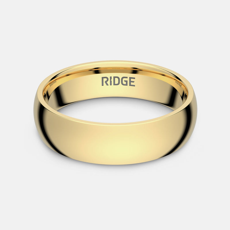Ensemble d'anneaux arrondis 6 mm - Or 24K - Tantale