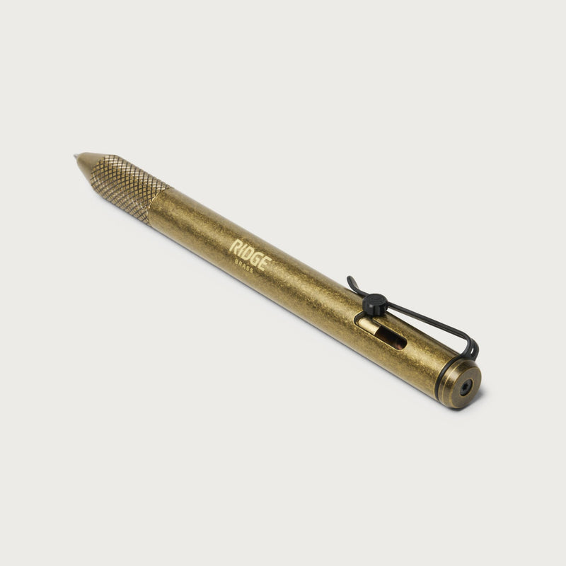 Ridge Bolt Action Kugelschreiber – Brass