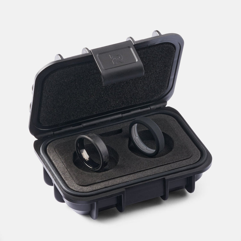 6 mm abgeschrägtes Ring-Set - Carbon Fiber 3K