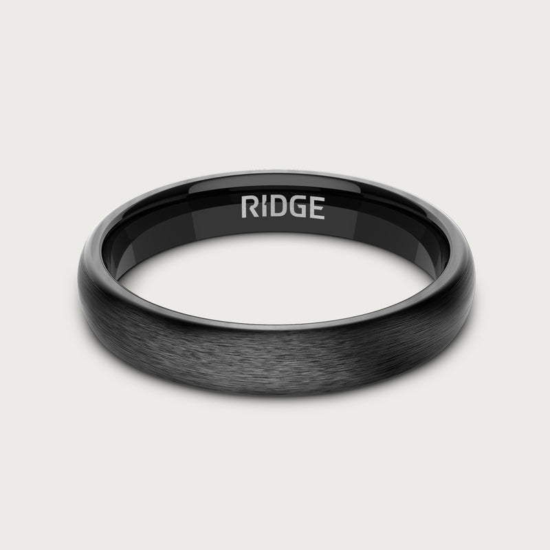 4 mm abgerundetes Ring-Set - Gunmetal