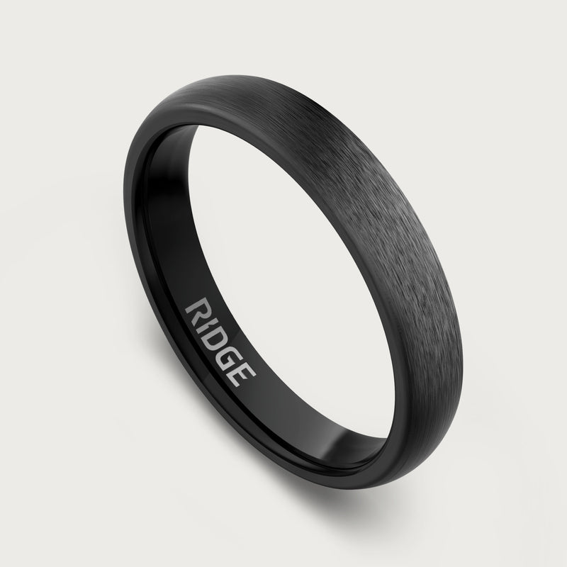 4 mm abgerundetes Ring-Set - Gunmetal