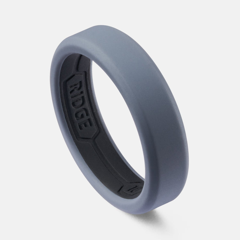 Lot d'anneaux en silicone 6 mm - Gris Métal