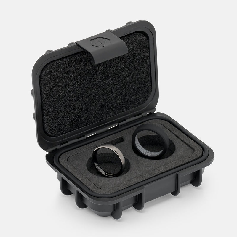 4mm Afgeronde Ring Set - Gunmetal