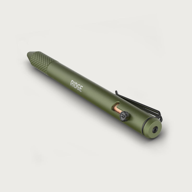 Ridge Bolt-Action-Kugelschreiber - Mattes Olivgrün