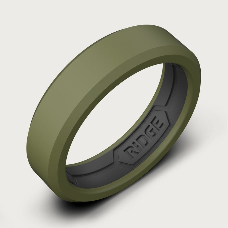 6mm Silicone Ring Set - Matte Olive
