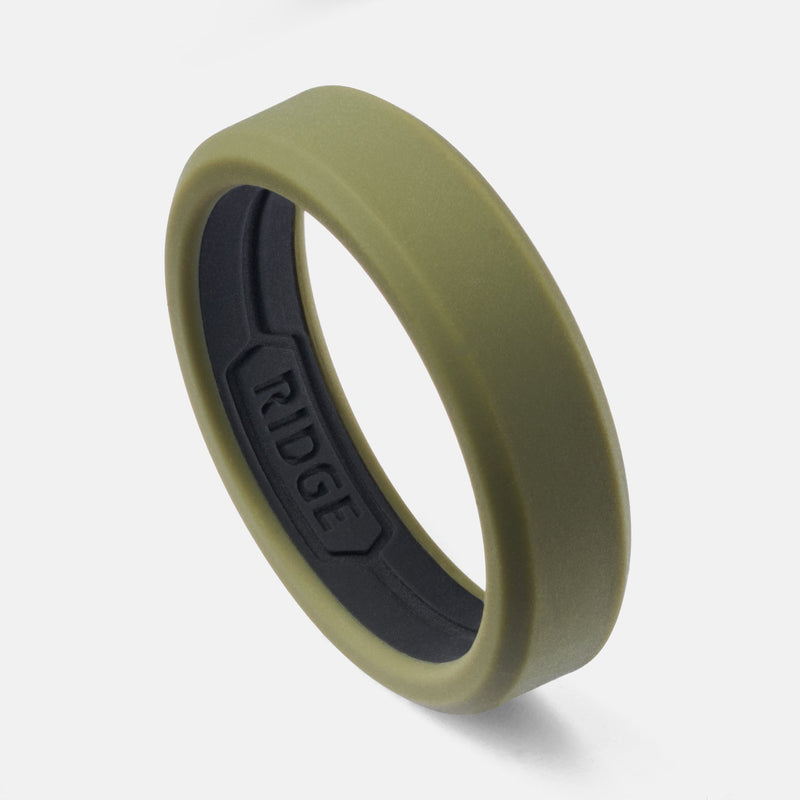 6 mm Silikonring-Set - Matte Olive