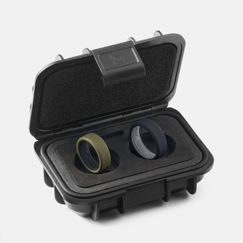 8mm Siliconen Ring Set - Matte Olive