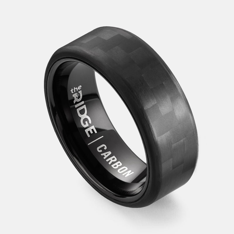 Ensemble d'anneaux biseautés 8 mm - Carbon Fiber 3K