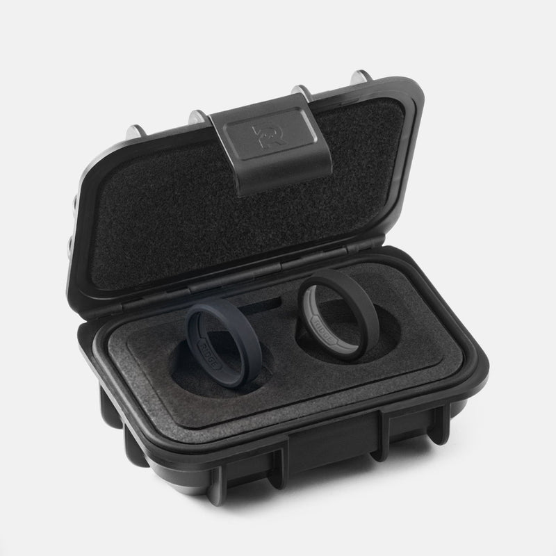 Ensemble d'anneaux en silicone 6 mm - Noir Royal