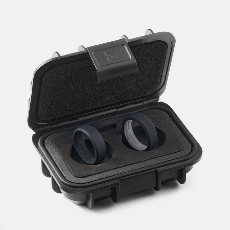 8 mm Silikonring-Set - Royal Black
