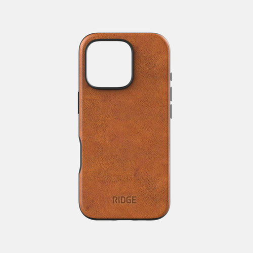 Ridge Phone Case - Tobacco Brown Leather - iPhone 16 Pro