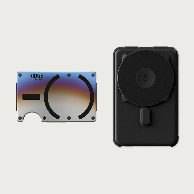 Ridge Wallet for MagSafe + Power Bank - Burnt Titanium + Matte Black — image 1
