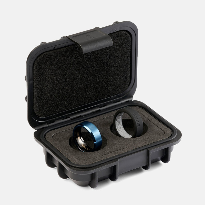 8 mm abgeschrägtes Ring-Set - Alpine Navy