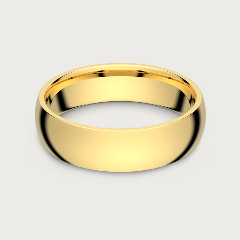 6mm Rounded Ring Set - 24K Gold - Tantalum