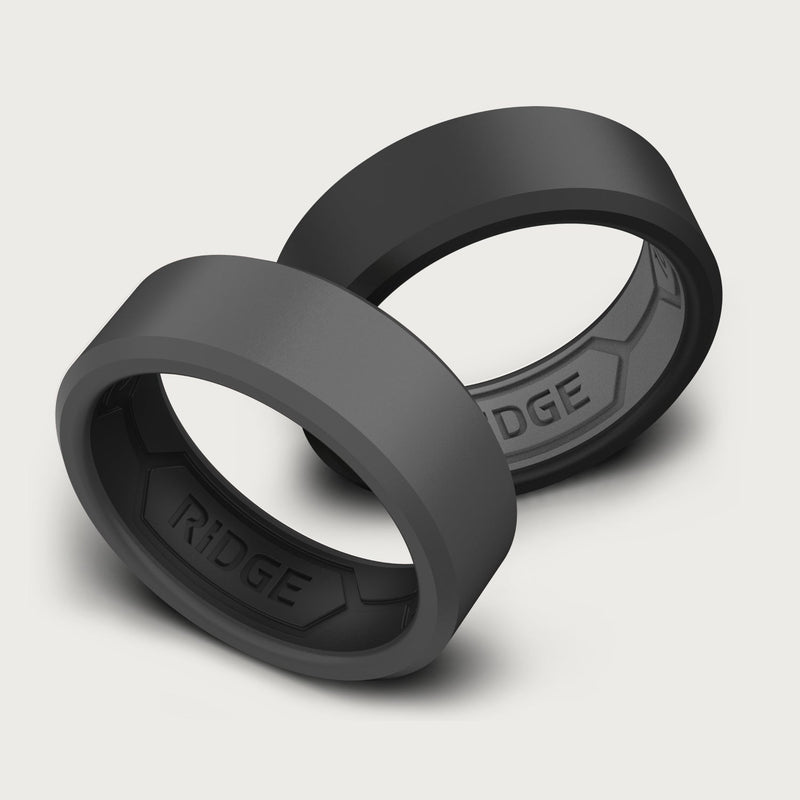 8 mm Silikonring-Set - Gunmetal