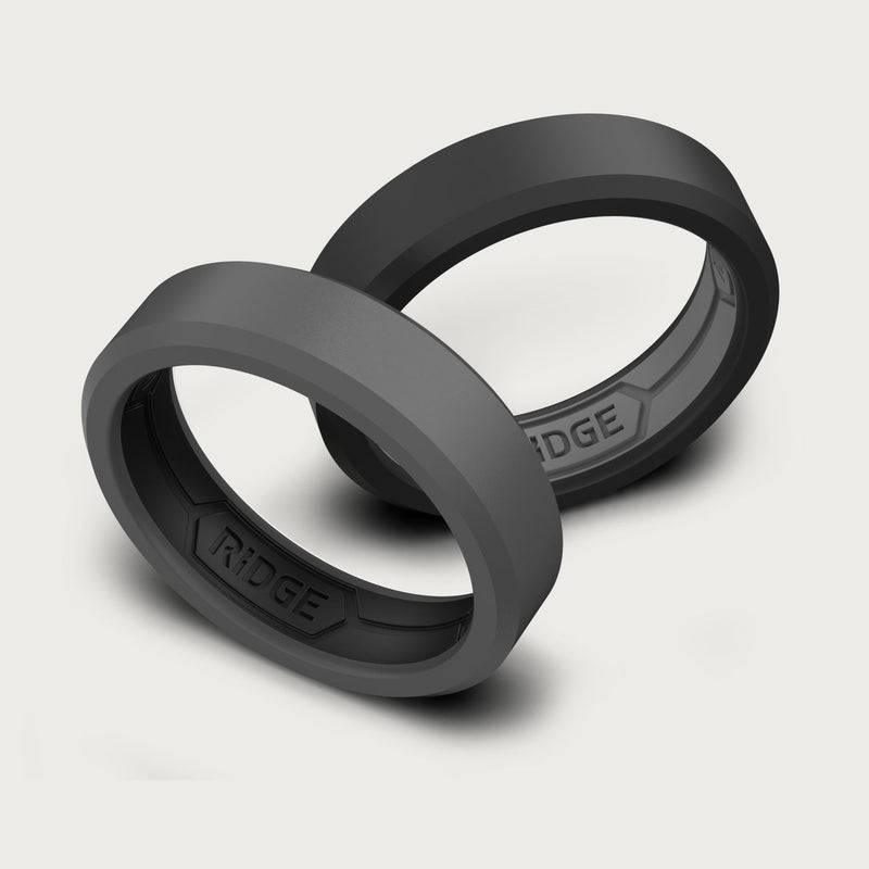 6 mm Silikonring-Set - Gunmetal