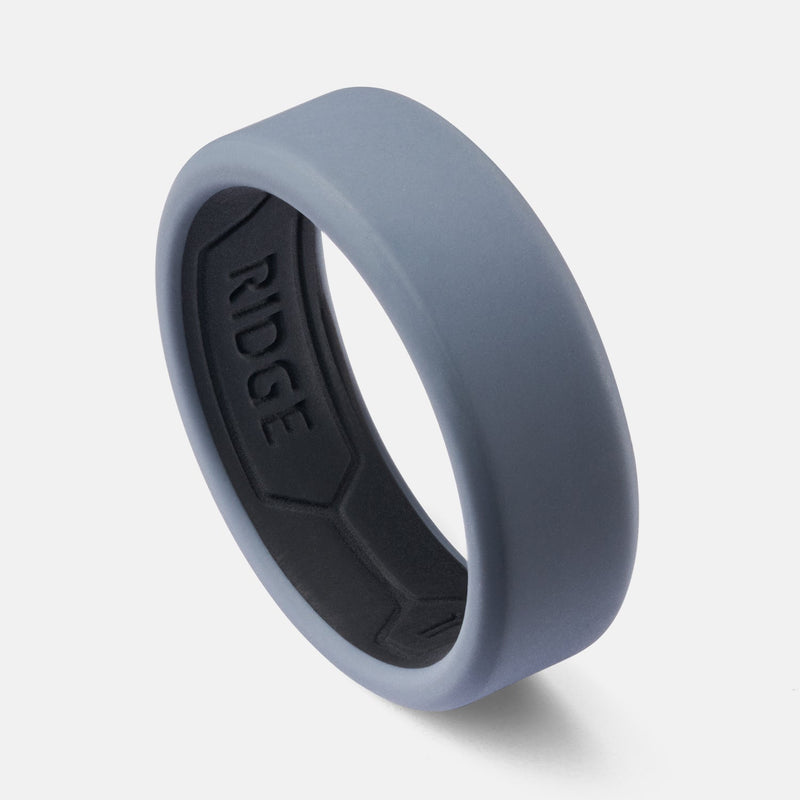 Ensemble d'anneaux en silicone 8 mm - Gris Métal