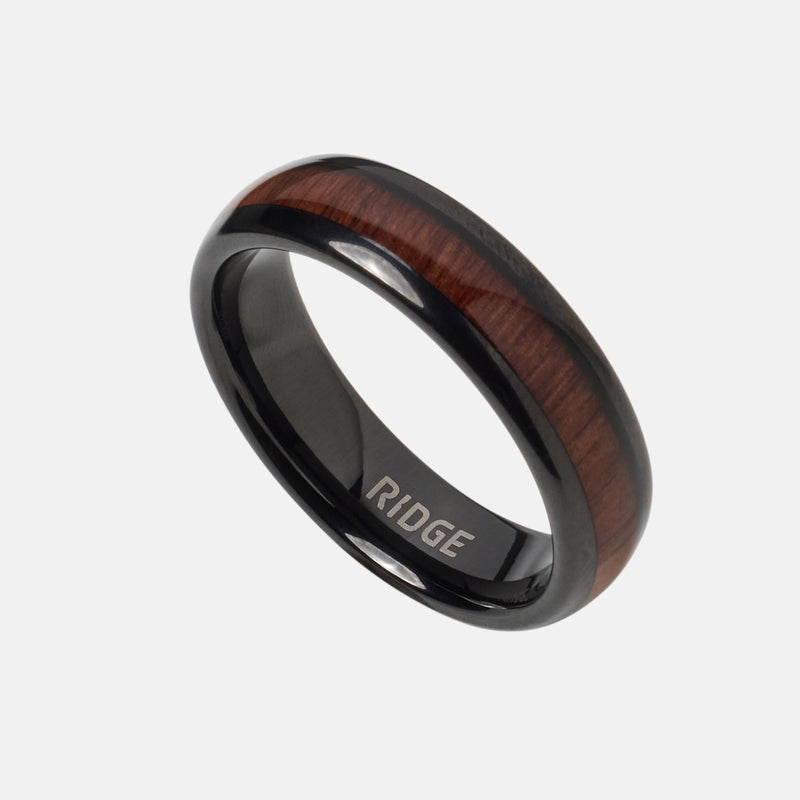 6mm Afgeronde Ring Set - Mopane Hout