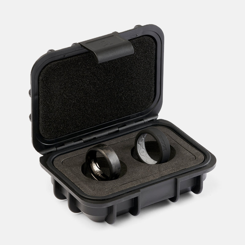 8 mm abgeschrägtes Ring-Set - Carbon Fiber 3K