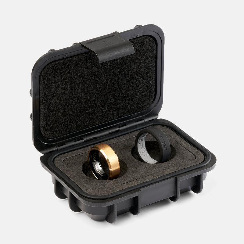 Ensemble d'anneaux biseautés 8mm - Or 24K