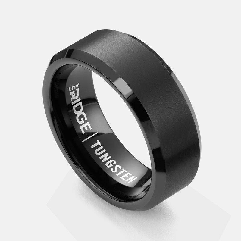 Ensemble d'anneaux biseautés 8 mm - Gris Métal