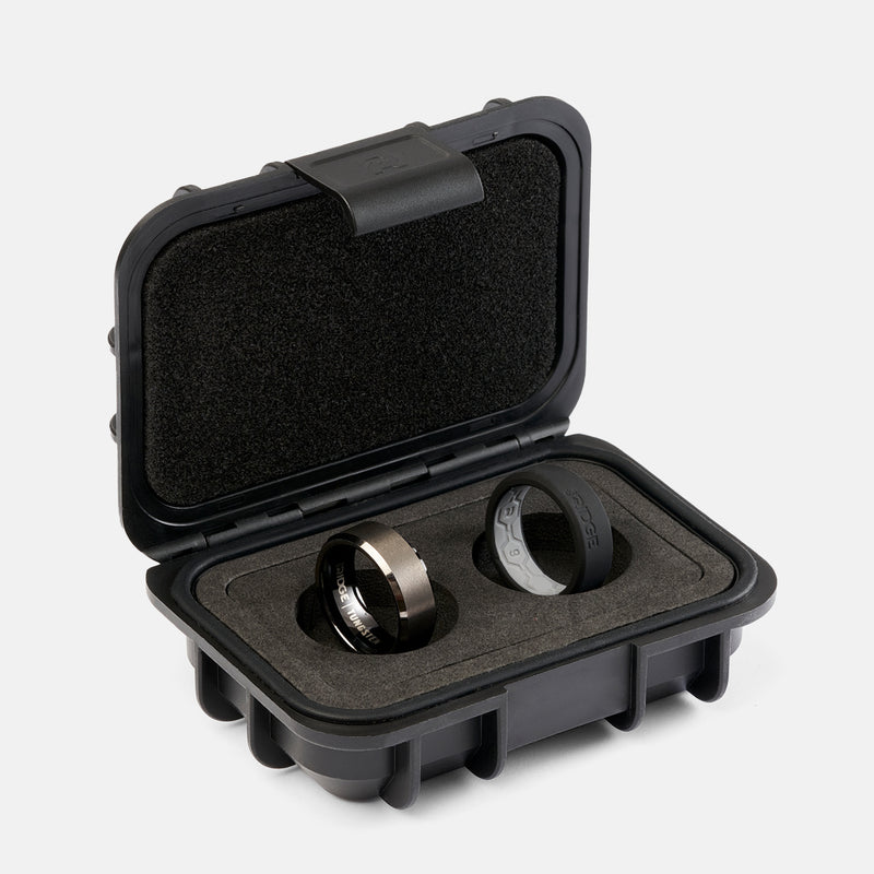 Ensemble d'anneaux biseautés 8 mm - Gris Métal
