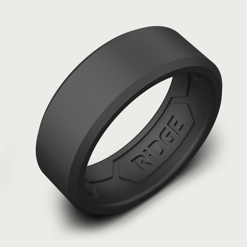 8 mm Silikonring-Set - Royal Black