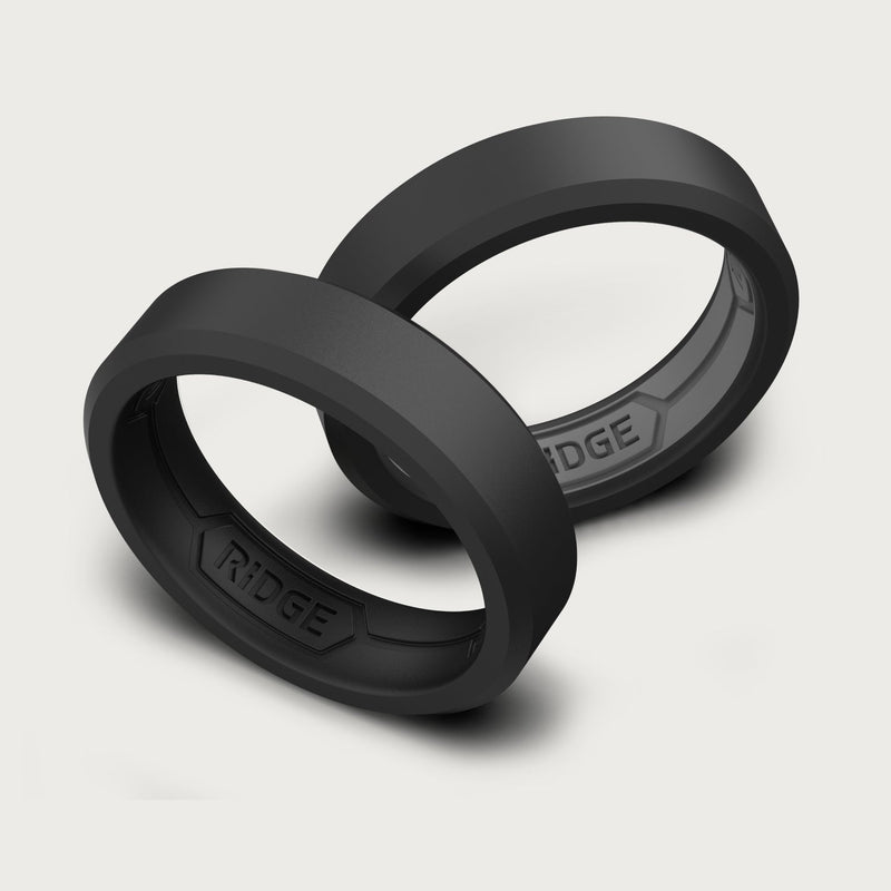 6 mm Silikonring-Set - Royal Black