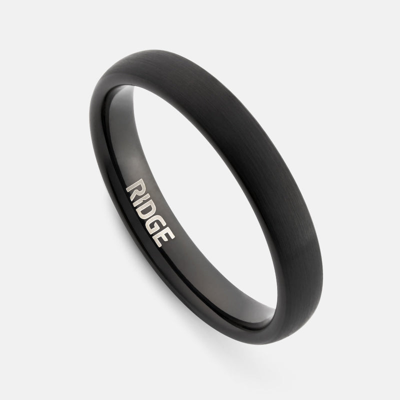 4mm Afgeronde Ring Set - Royal Black