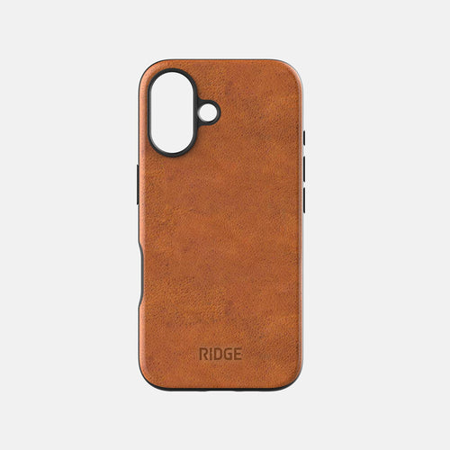 Everyday Phone Case - iPhone 16 - Tobacco Brown Leather